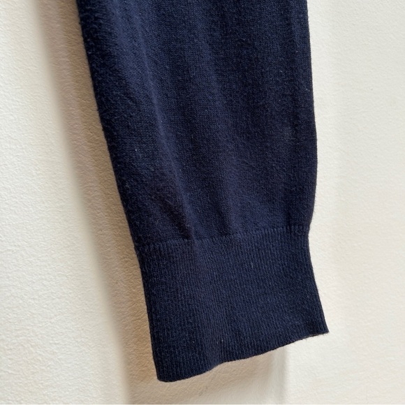 Banana Republic Men’s Cotton Striped Pullover Navy V Neck Sweater, Size XL - Picture 10 of 12